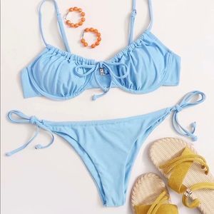NWT Shein baby blue bikini set